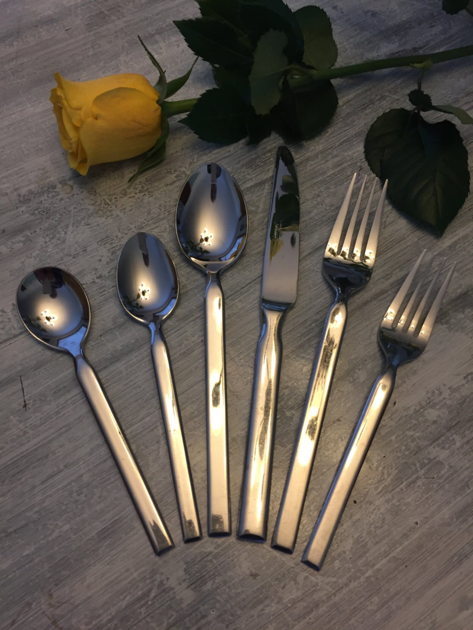 Cambridge Stainless Steel Flatware Sutton Glossy 188 Korea Etsy