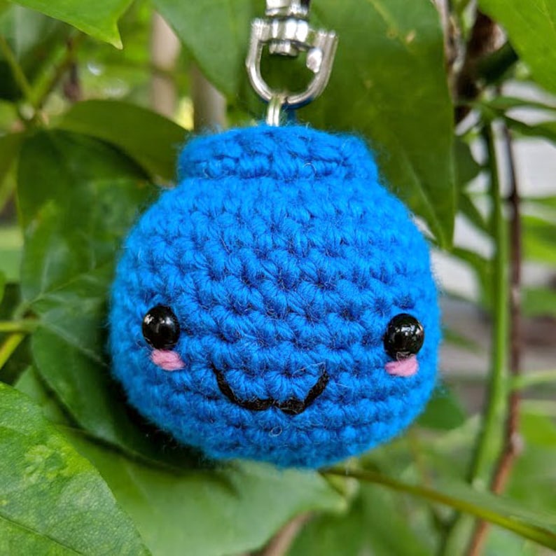 Blueberry, blueberry keychain, fruit keychain image 1