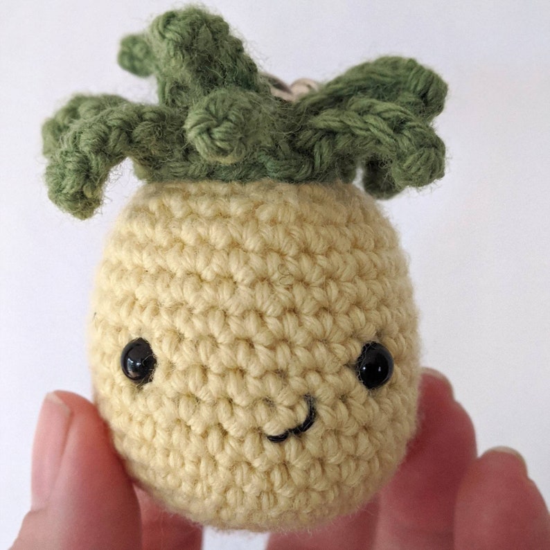 Pineapple Keychain, Fruit Keyring, Crochet Pineapple Etsy
