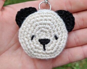 Panda, panda keychain, porte-clés panda, panda plat