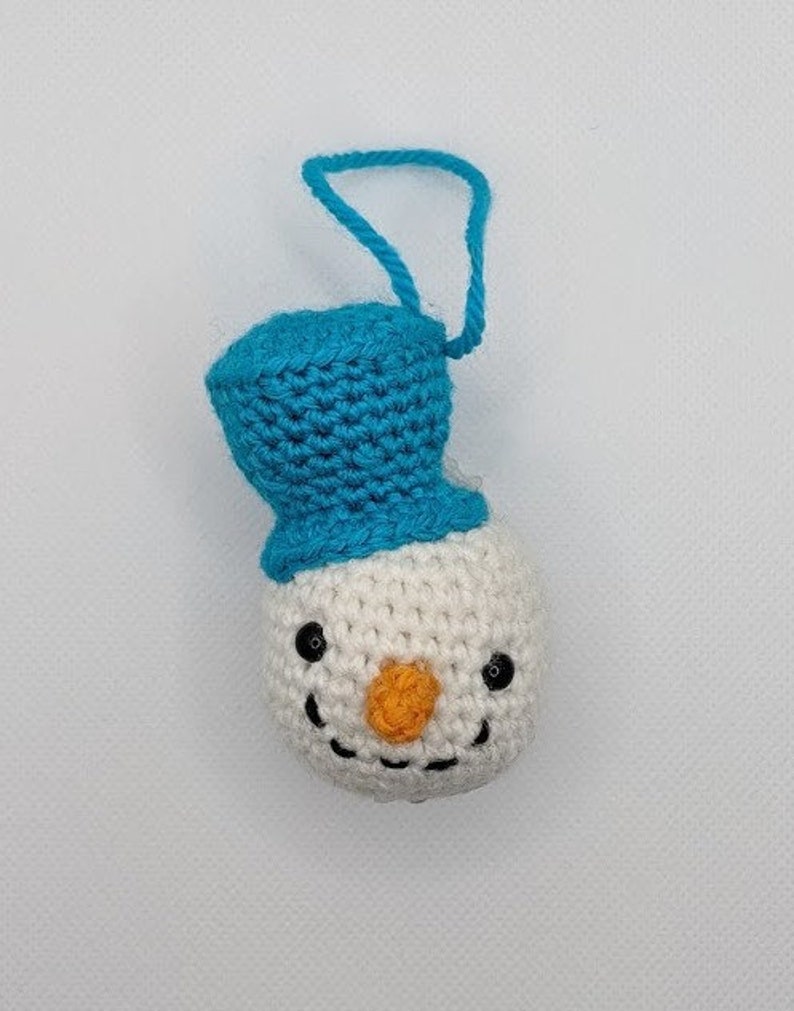 Snowman, Christmas snowman Snowman Christmas decoration, Crocheted snowman image 2