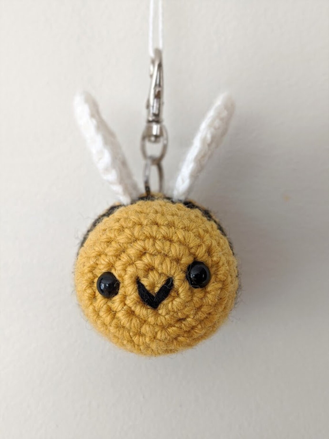 Crocheted Bee Keychain Bee Keychain Crocheted Bee Etsy UK