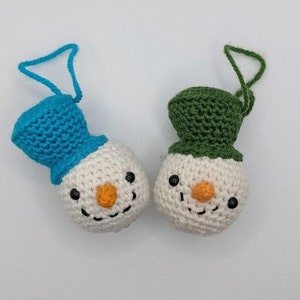 Snowman, Christmas snowman Snowman Christmas decoration, Crocheted snowman image 3