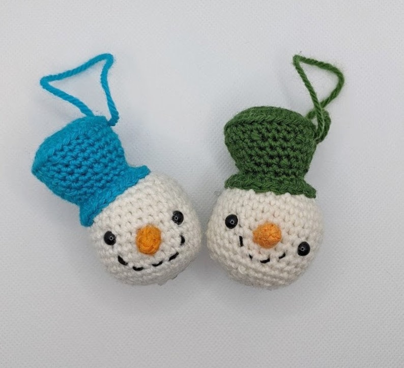 Snowman, Christmas snowman Snowman Christmas decoration, Crocheted snowman image 3