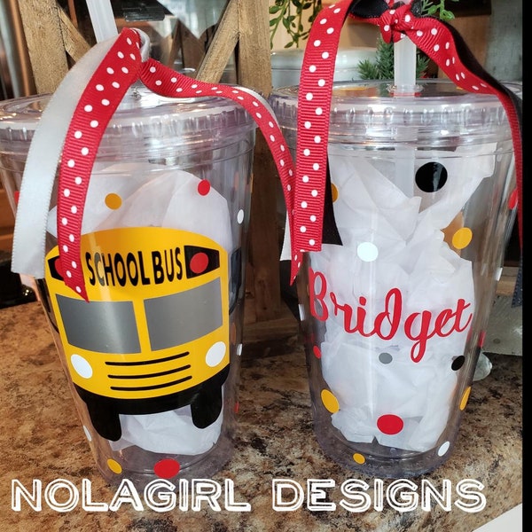 Bus Driver gift, School Bus Driver Gift, Drink tumbler,  personalized Gift, Yellow School Bus Gift, Teacher Gifts, School Gift for him, Bus