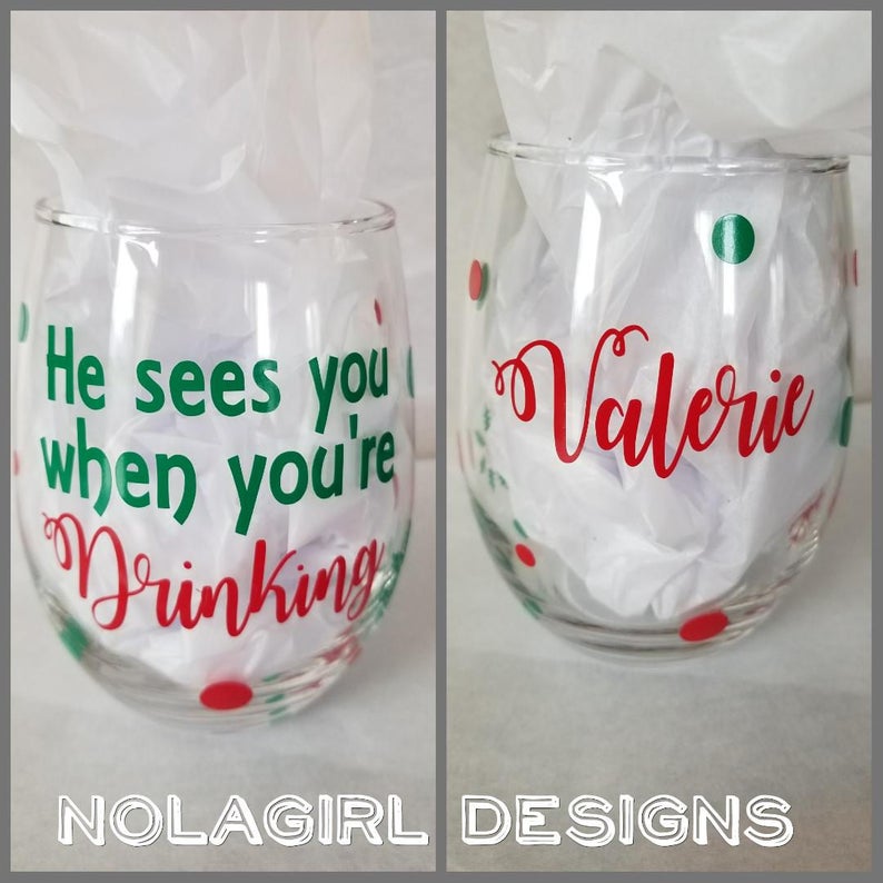 wine glass party favor