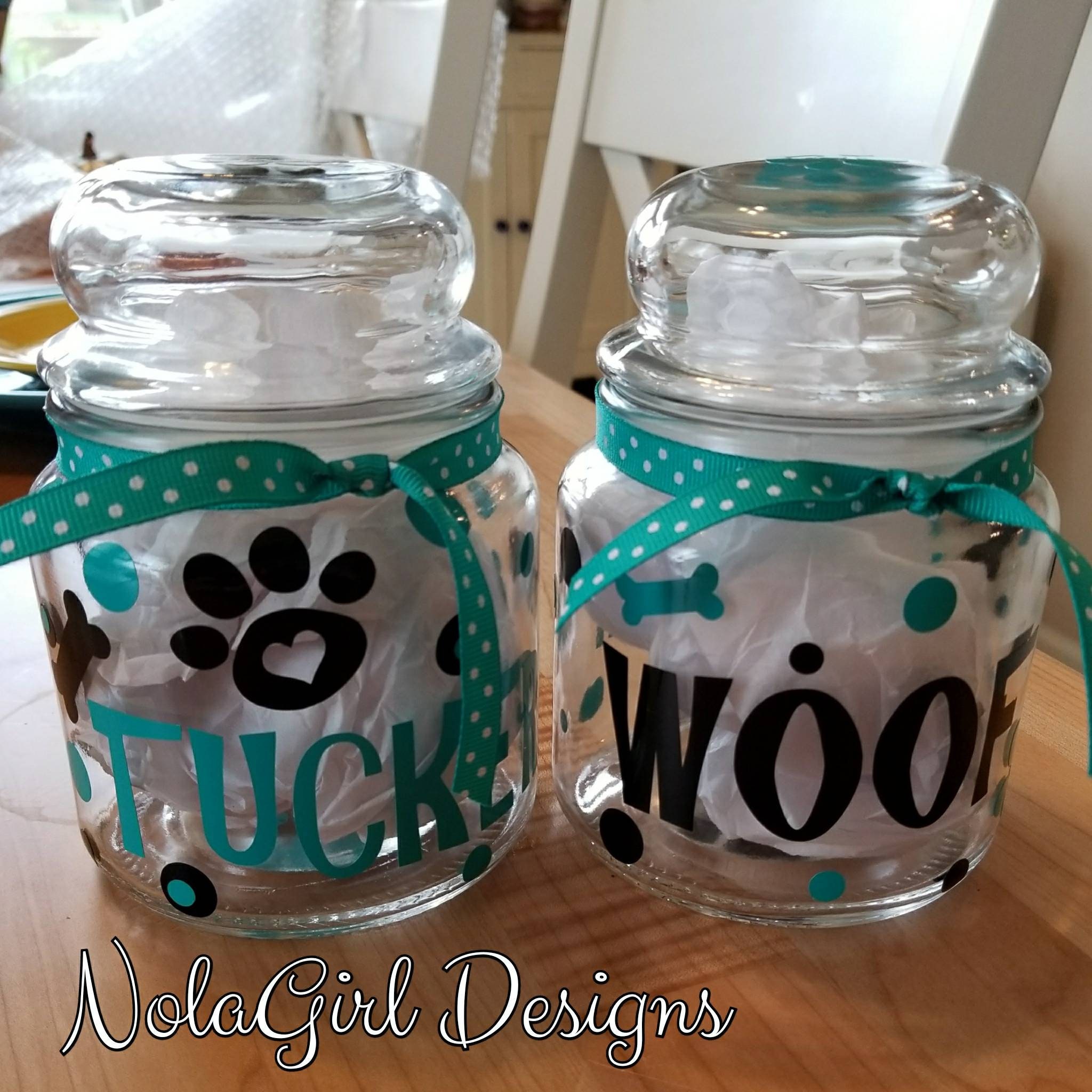 Dog treat jar Cat treat jar Pet Treat container glass jar Etsy