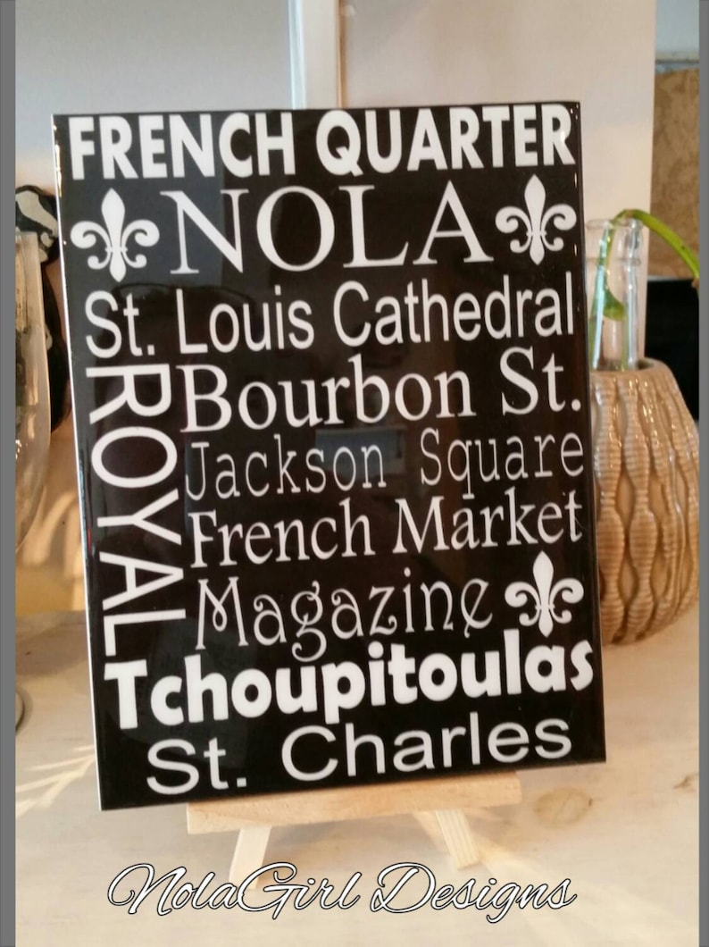New Orleans Street Sign Places Decorative Tile Nola - Etsy