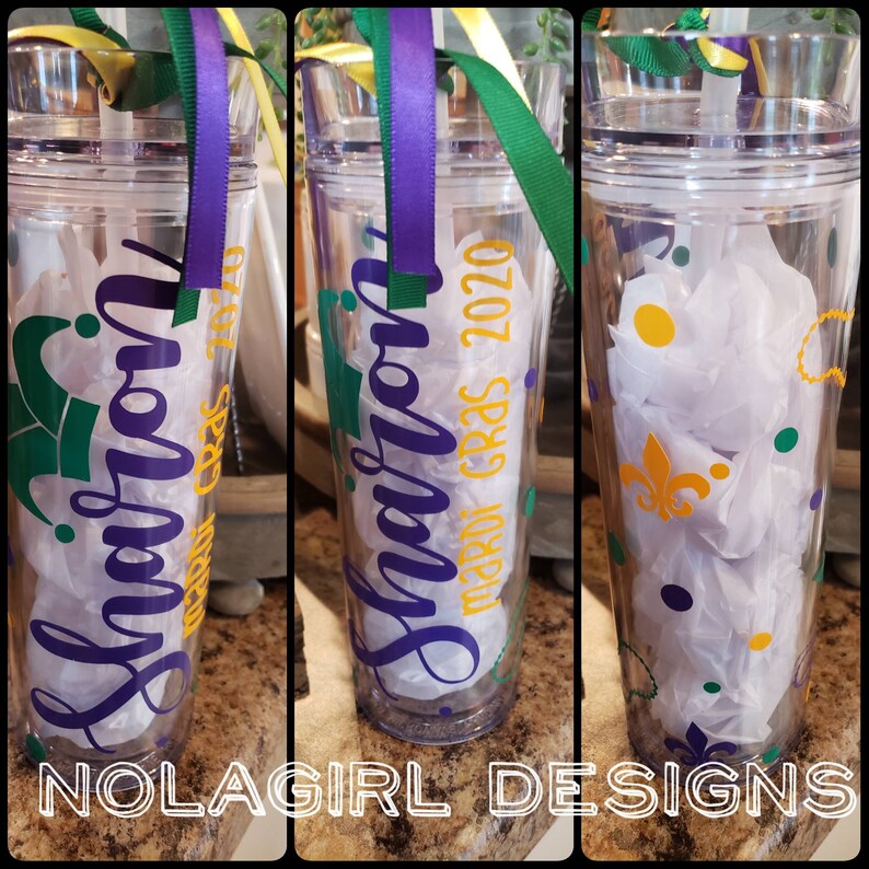 mardi gras tumbler ideas