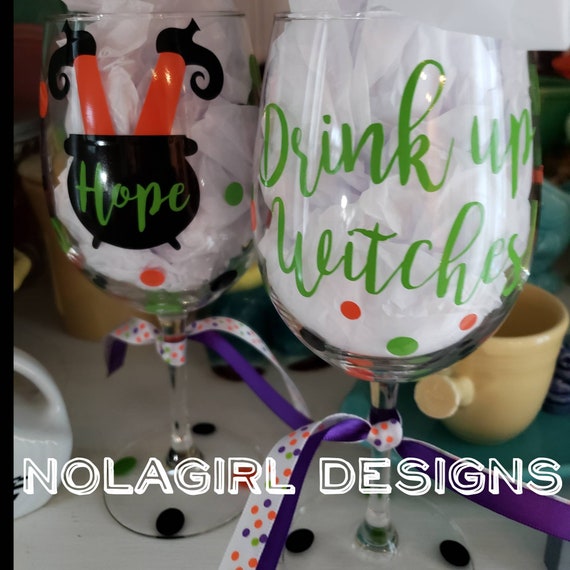 Halloween Wine Glass Drink Up Witches stemless Glasses | Etsy Halloween Wine Glass Drink Up Witches stemless Glasses | Etsy
