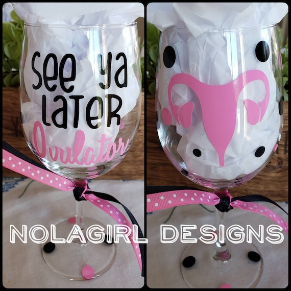 Wine Glass Decorated Nolagirl Design