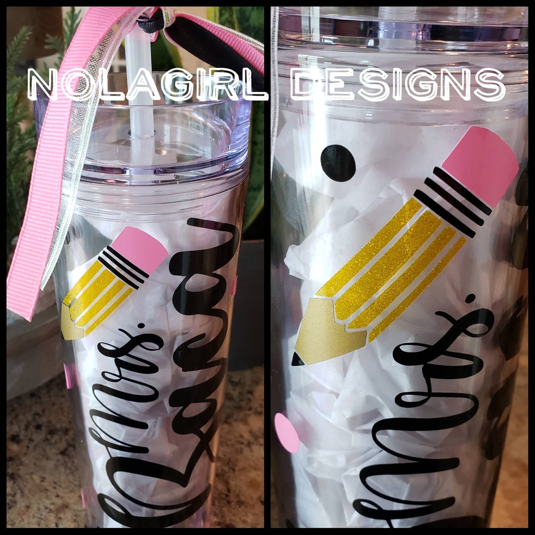 Personalized Tumbler With Lid and Straw, Bridesmaids Gifts, Acrylic Custom  Tumbler, Skinny Tumbler, Personalized Gift, Teacher Gift Cup 