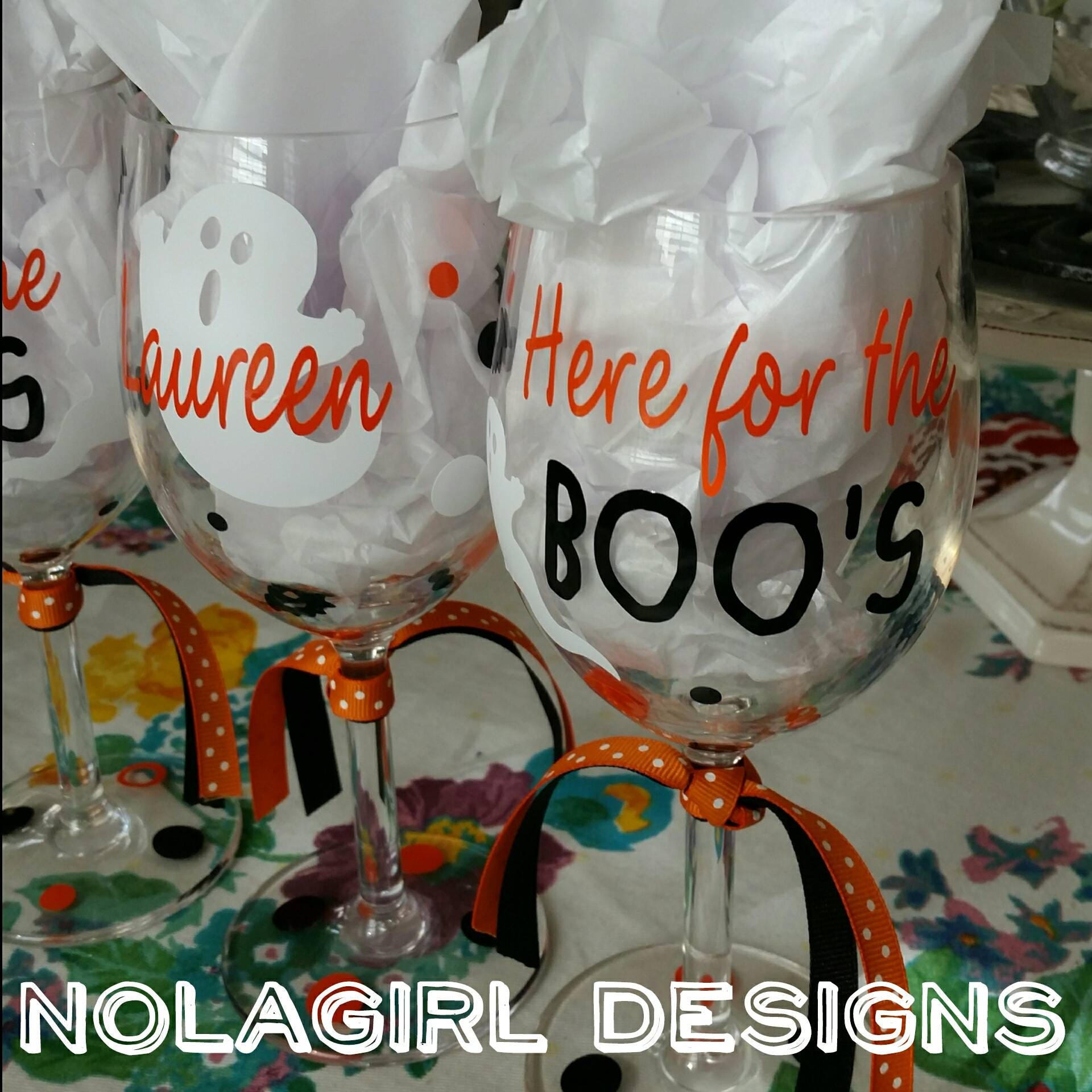 Halloween Wine Glass Trick or Treat Halloween Party