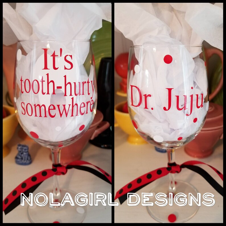 Dental Hygienist Wine Glass Dentist DDS It's Tooth Etsy