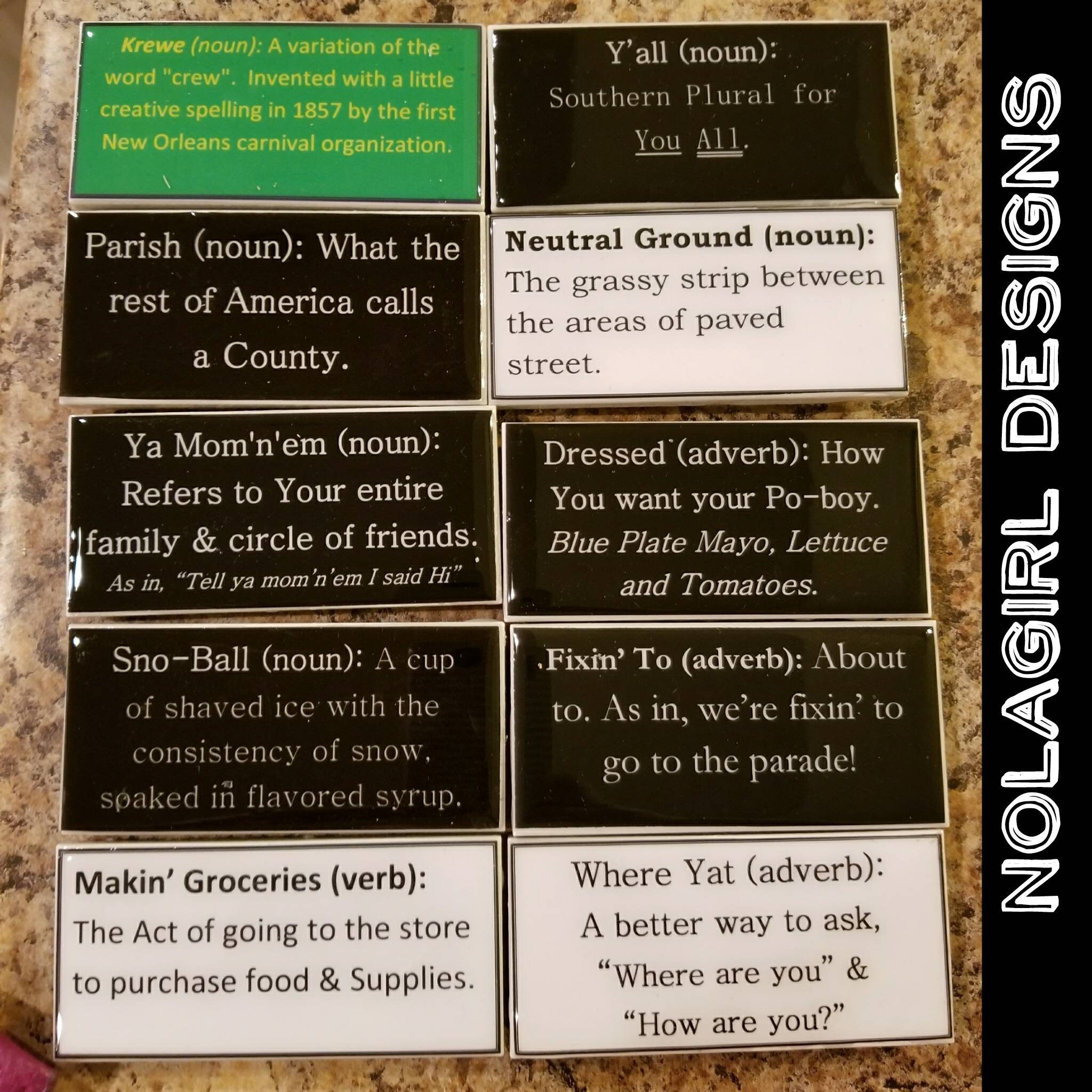 New Orleans Slang set Funny New Orleans phrases Etsy