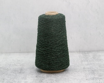 JC Rennie Supersoft Yarn Cone 150g Polo Forest Green Wool Machine Knitting Yarn 2/11.3Nm