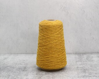JC Rennie Supersoft Yarn Cone 150g Nugget Yellow 100% Wool Machine Knitting Yarn 2/11.3Nm