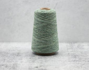 Knoll Supersoft Wool Yarn Cone Oakleaf Green 100% Wool ~940 Yards 2/11.5 for Machine Knitting
