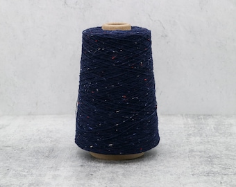 Wildmoor Soft Donegal Tweed Star Spangled Sky 100% Merino Wool Yarn Cone,  2/16 Nm, Machine Knitting & Hand Knitting,  225g or 500g