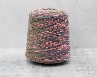 100% Merino Space Dyed Cone Yarn, Mountain Twilight, 2/10 Nm Fingering Sock Weight , Machine Knitting