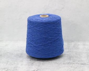 Knoll Supersoft Paradise Blue 100% Wool Yarn Cone, Machine Knitting Nm 2/11.5 150g or 500g