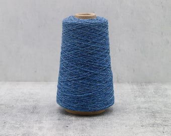Knoll Supersoft Wool Yarn Cone: Sapphire Blue, 100% Wool, 2/11.5 Nm Machine Knitting