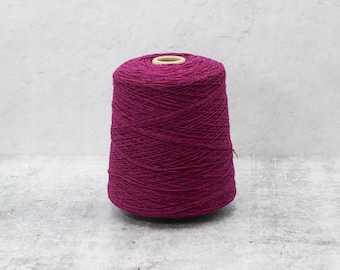 Knoll Supersoft Imperial Purple 100% Wool Yarn Cone, Machine Knitting Nm 2/11.5 150g or 500g