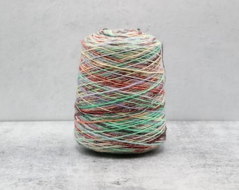 Winterberry 73% Cotton Blend Cone Yarn, Space Dyed 2.3Nm DK Light Worsted Machine Knitting Crochet