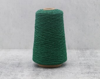 Knoll Supersoft 100% Wool Yarn Cone 150g Sacramento Green Machine Knitting Yarn 2/11.5Nm