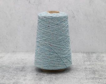 Wildmoor Soft Donegal Tweed Nantucket Sky 100% Merino Wool Yarn Cone,  2/16 Nm, Machine Knitting & Hand Knitting,  225g or 500g