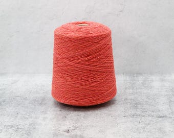 Knoll Supersoft Coral Rose 100% Wool Yarn Cone, Machine Knitting Nm 2/11.5 150g or 500g