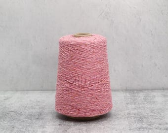 Shepherd Fleck 80/20 Wool + Recycled Nylon Tweed Cone Yarn Rosecommon 1/7nm for Machine Knitting