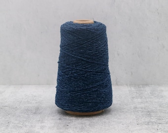 Knoll Supersoft 100% Wool Yarn Cone Mariner Blue  2/11.5 Nm Fingering Weight for Machine Knitting