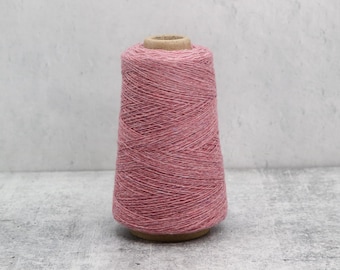 JC Rennie Supersoft Yarn Cone 150g Heather Orchid Pink Wool Machine Knitting Yarn 2/11.3Nm