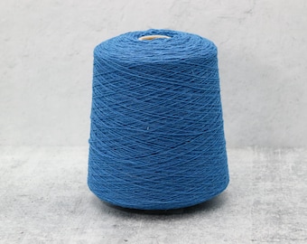 Knoll Supersoft Peacock Blue 100% Wool Yarn Cone, Machine Knitting Nm 2/11.5 150g or 500g