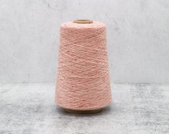 Wildmoor Soft Donegal Tweed Apricot Dawn 100% Merino Wool Yarn Cone,  2/16 Nm, Machine Knitting & Hand Knitting,  225g or 500g