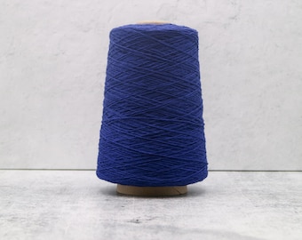 Shepherd Bright Blue Wool Nylon Blend Cone Yarn 80% Wool  for Machine Knitting