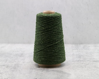 Knoll Supersoft 100% Wool Yarn Cone 150g Tundra Green Machine Knitting Yarn 2/11.5Nm