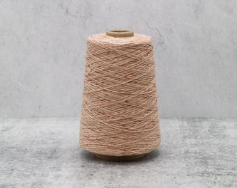 Wildmoor Soft Donegal Tweed Blush Sands Beige 100% Merino Wool Yarn Cone,  2/16 Nm, Machine Knitting & Hand Knitting,  225g or 500g