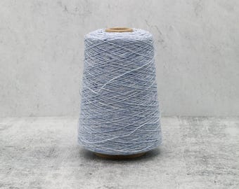Wildmoor Soft Donegal Tweed Blue Hydrangea 100% Merino Wool Yarn Cone,  2/16 Nm, Machine Knitting & Hand Knitting,  225g or 500g