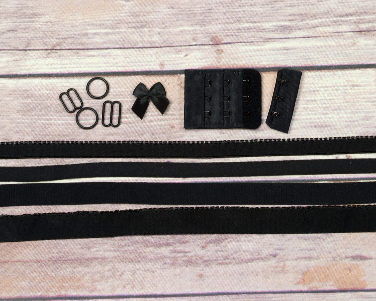 Bra Making Findings Kit in Black Wide Factory Dyed Bramaking Lingerie…