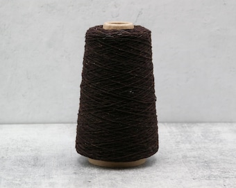JC Rennie Supersoft Yarn Cone 150g Turin Brown Wool Machine Knitting Yarn 2/11.3Nm