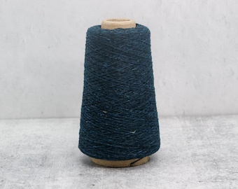 JC Rennie Supersoft Yarn Cone 150g Petrol Blue 100% Wool Machine Knitting Yarn 2/11.3Nm