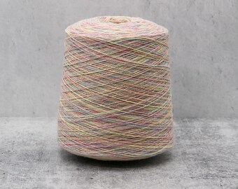 100% Merino Space Dyed Cone Yarn, Prairie Dawn, 2/10 Nm Fingering Sock Weight , Machine Knitting