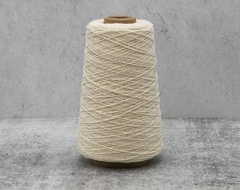 JC Rennie Supersoft 100% Wool ConeWhite White Machine Knitting Yarn 2/11.3Nm 150g