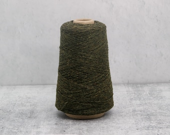 JC Rennie Supersoft Yarn Cone 150g Nimrod Loden Green Wool Machine Knitting Yarn 2/11.3Nm