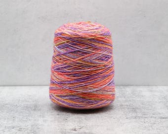 Miami Sunset 73% Cotton Blend Cone Yarn, Space Dyed 2.3Nm Machine Knitting Crochet