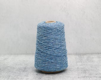 Knoll Heritage Heather 100% British Wool Yarn 6/2 Juniper Blue 225g Cone Machine Knitting
