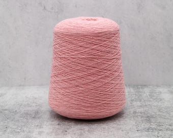 Italian Cashmere Merino Yarn Cone  Millefilli 2/15 Nm Pink 500g Machine Knitting Yarn Light Fingering Deadstock