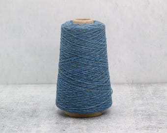 JC Rennie Supersoft 100% Wool Yarn Cone: Aqua Melange, 150g, 2/11.3Nm Machine Knitting